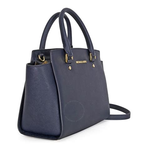 michael michael kors selma mediumsatchel admiral|Michael Kors Selma Medium Satchel Grommet Leather Handbag .